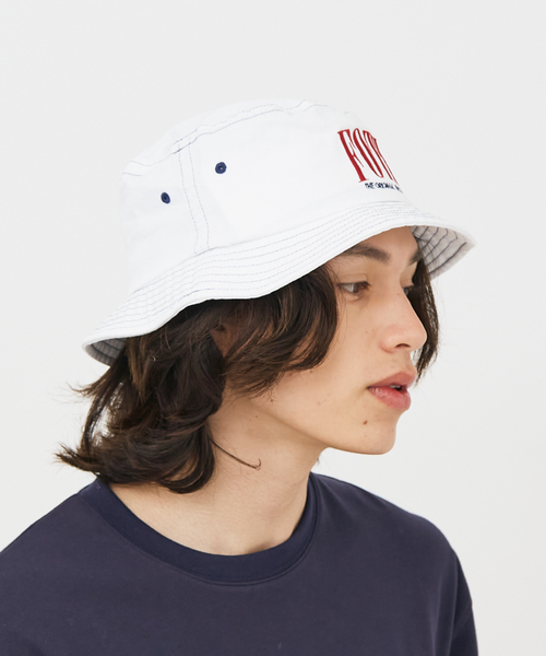 FRUIT OF THE LOOM（フルーツオブザルーム）の「【FRUIT OF THE LOOM/フルーツ オブ ザ ルーム】 EX ACCENT STITCH BUCKET HAT 80971900/ハット/バケハ/日よけ/ユニセックス【WEB限定】（ハット・メンズ・ブラック/ホワイト・フリー）」の4枚目の写真