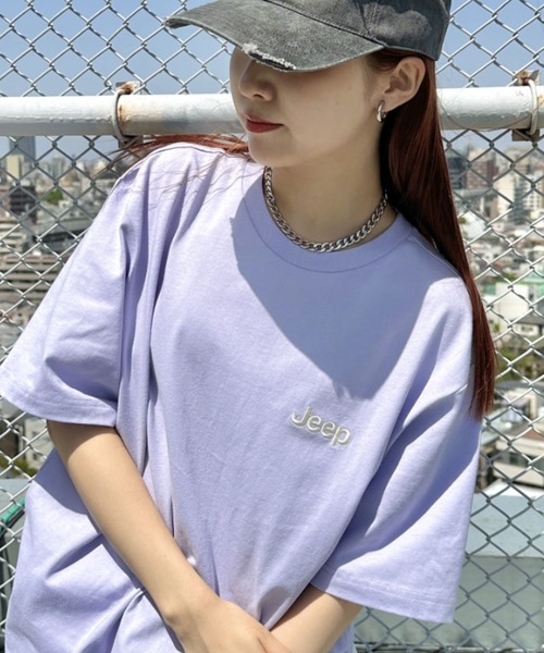 JEEP(ジープ)の「【日本未発売/WEB限定】JEEP(ジープ)/グラフィック バックロゴ ロゴ刺繍 半袖 Tシャツ/M-Logo graphic t-shirt(Tシャツ/カットソー・レディース・ブラック/アイボリー/グリーン/レッド/ホワイト/ライトパープル/ミント/グレー/ブラック系その他/ホワイト系その他・S/M/L/XL)」の9枚目の写真