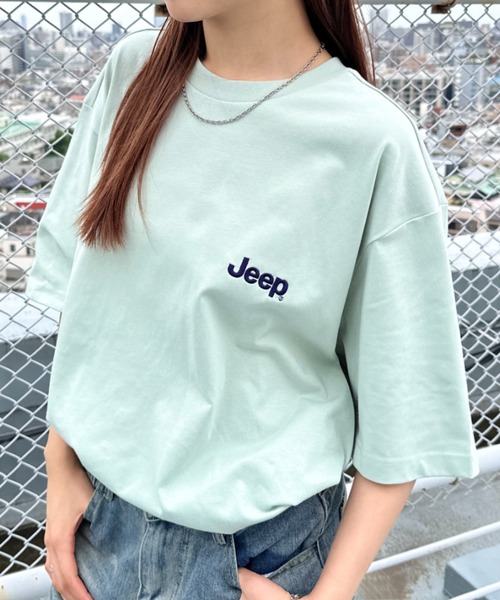 JEEP(ジープ)の「【日本未発売/WEB限定】JEEP(ジープ)/グラフィック バックロゴ ロゴ刺繍 半袖 Tシャツ/M-Logo graphic t-shirt(Tシャツ/カットソー・レディース・ブラック/アイボリー/グリーン/レッド/ホワイト/ライトパープル/ミント/グレー/ブラック系その他/ホワイト系その他・S/M/L/XL)」の8枚目の写真