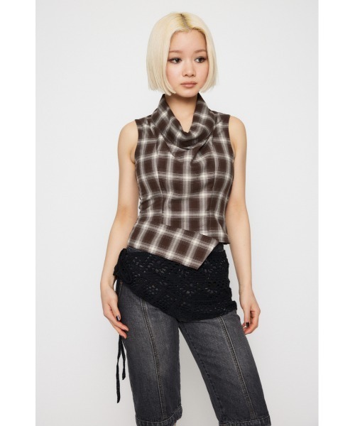 LAGUA GEM（ラグアジェム）の「CROCHET WRAP ベルト（ベルト・レディース・アイボリー/ブラック・FREE）」の7枚目の写真