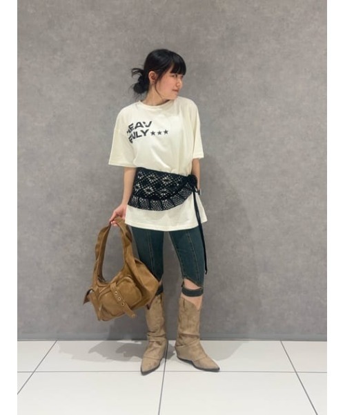 LAGUA GEM（ラグアジェム）の「CROCHET WRAP ベルト（ベルト・レディース・アイボリー/ブラック・FREE）」の19枚目の写真