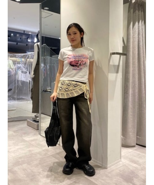 LAGUA GEM（ラグアジェム）の「CROCHET WRAP ベルト（ベルト・レディース・アイボリー/ブラック・FREE）」の21枚目の写真