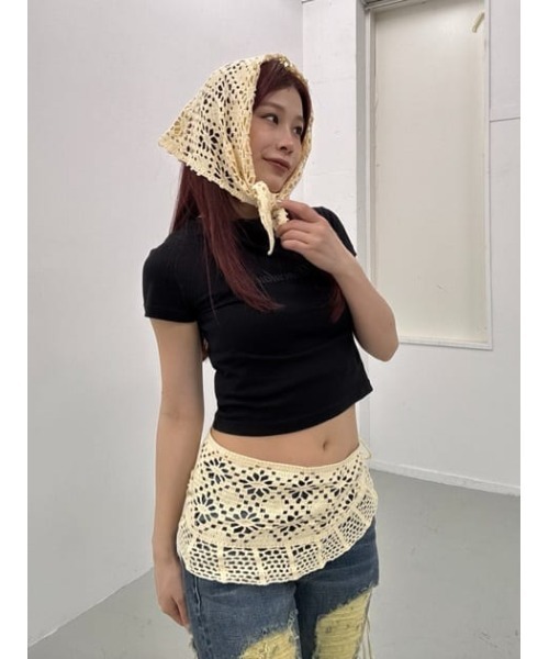 LAGUA GEM（ラグアジェム）の「CROCHET WRAP ベルト（ベルト・レディース・アイボリー/ブラック・FREE）」の22枚目の写真