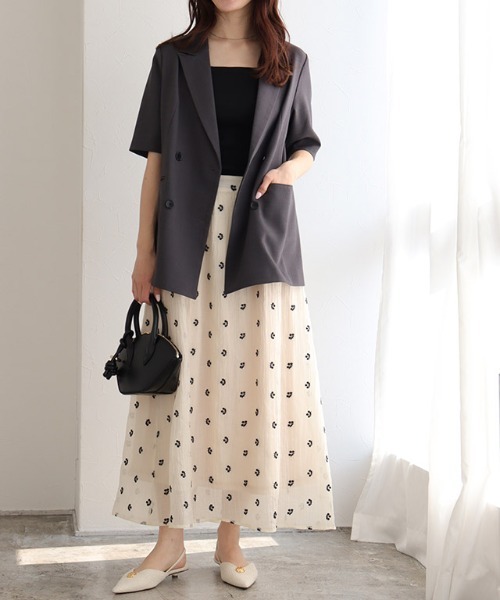 【PRADA】日本未発売カラー 25AW 新作 チノ ミディスカート CINOH×eclat(チノ×エクラ)の【宮崎桃代さん別注】ダブルクロス