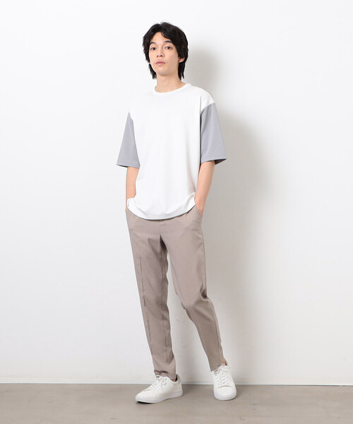 COMME CA ISM（コムサイズム）の「【セットアップ対応】ライトウエイト ポリエステル テーパードスラックス（スラックス・メンズ・ブラック/グレー/ネイビー/ベージュ・SMALL/MEDIUM/LARGE）」の10枚目の写真