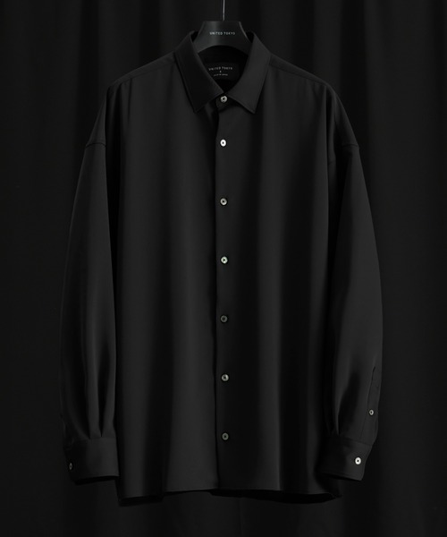 UNITED TOKYO◆UNITED TOKYO/長袖シャツ/FREE/コットン/ブラック/142200003 セール】COLD DRY ロングスリーブシャツ（シャツ/ブラウス