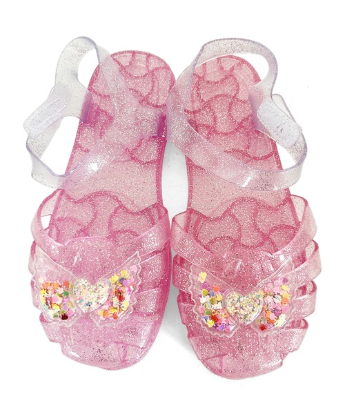 SOROTTO（ソロット）の「マジックテープ 蝶モチーフのラメ入りジェリーサンダル（サンダル・キッズ・ホワイト/ピンク/パープル・31(19-19.5㎝)/32(20-20.5㎝)/33(20.5-21㎝)/34(21-21.5㎝)/29(18-18.5㎝)/30(18.5-19㎝)/35(22cm)）」の22枚目の写真