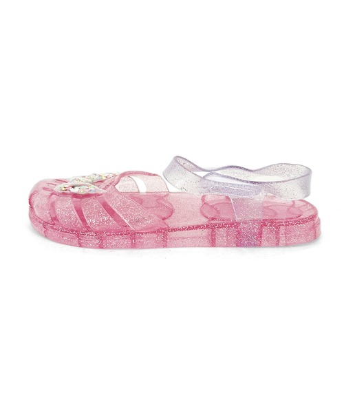 SOROTTO（ソロット）の「マジックテープ 蝶モチーフのラメ入りジェリーサンダル（サンダル・キッズ・ホワイト/ピンク/パープル・31(19-19.5㎝)/32(20-20.5㎝)/33(20.5-21㎝)/34(21-21.5㎝)/29(18-18.5㎝)/30(18.5-19㎝)/35(22cm)）」の19枚目の写真