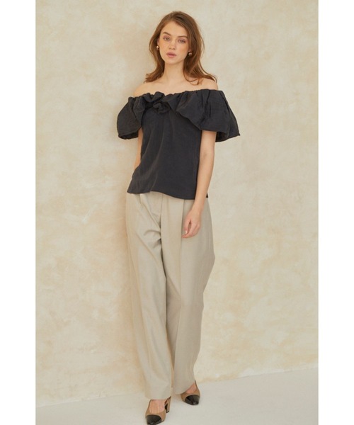Estella.K(エステラケー)の「Parker Top オフショルケープブラウス(シャツ/ブラウス・レディース・ホワイト/ネイビー/キャメル/レンガ・FREE)」の17枚目の写真