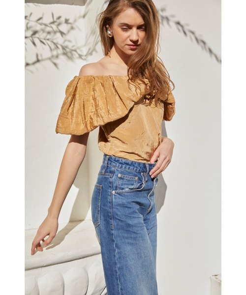 Estella.K(エステラケー)の「Parker Top オフショルケープブラウス(シャツ/ブラウス・レディース・ホワイト/ネイビー/キャメル/レンガ・FREE)」の20枚目の写真