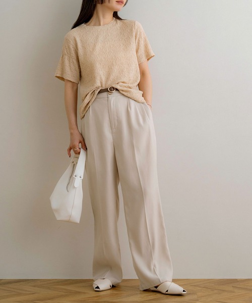 NOAHL(ノアル)の「【NOAHL】クラッシュジャガードT(Tシャツ/カットソー・レディース・ブラック/ベージュ/グリーン系/アイボリー/ブラウン・L/M)」の7枚目の写真