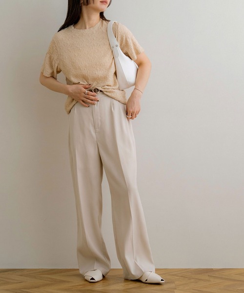 NOAHL(ノアル)の「【NOAHL】クラッシュジャガードT(Tシャツ/カットソー・レディース・ブラック/ベージュ/グリーン系/アイボリー/ブラウン・L/M)」の10枚目の写真