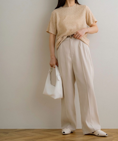 NOAHL(ノアル)の「【NOAHL】クラッシュジャガードT(Tシャツ/カットソー・レディース・ブラック/ベージュ/グリーン系/アイボリー/ブラウン・L/M)」の11枚目の写真