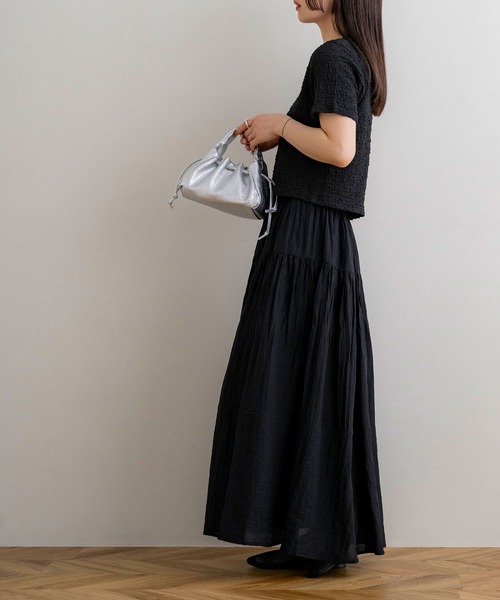 NOAHL(ノアル)の「【NOAHL】クラッシュジャガードT(Tシャツ/カットソー・レディース・ブラック/ベージュ/グリーン系/アイボリー/ブラウン・L/M)」の17枚目の写真