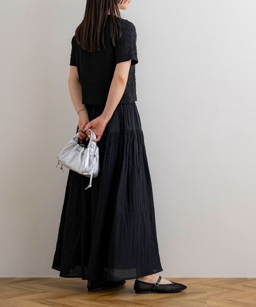 NOAHL(ノアル)の「【NOAHL】クラッシュジャガードT(Tシャツ/カットソー・レディース・ブラック/ベージュ/グリーン系/アイボリー/ブラウン・L/M)」の19枚目の写真