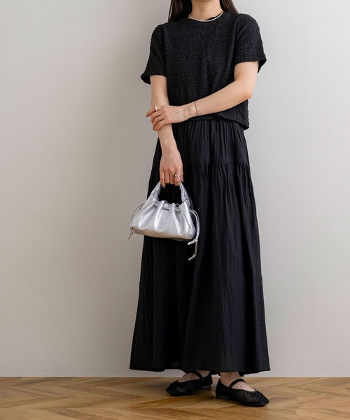 NOAHL(ノアル)の「【NOAHL】クラッシュジャガードT(Tシャツ/カットソー・レディース・ブラック/ベージュ/グリーン系/アイボリー/ブラウン・L/M)」の20枚目の写真