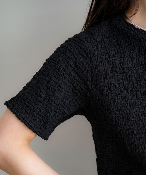 NOAHL(ノアル)の「【NOAHL】クラッシュジャガードT(Tシャツ/カットソー・レディース・ブラック/ベージュ/グリーン系/アイボリー/ブラウン・L/M)」の21枚目の写真