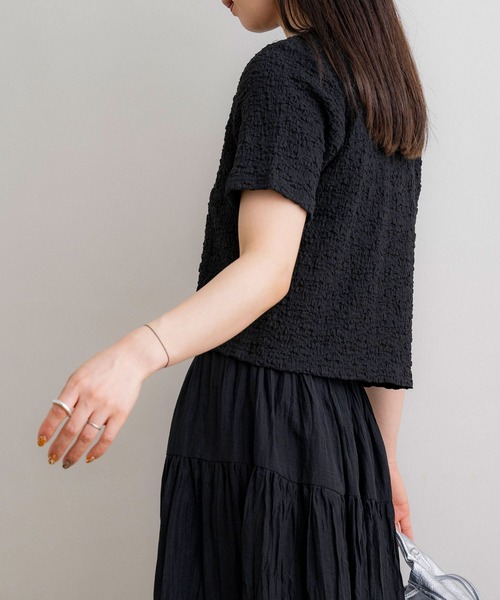 NOAHL(ノアル)の「【NOAHL】クラッシュジャガードT(Tシャツ/カットソー・レディース・ブラック/ベージュ/グリーン系/アイボリー/ブラウン・L/M)」の22枚目の写真