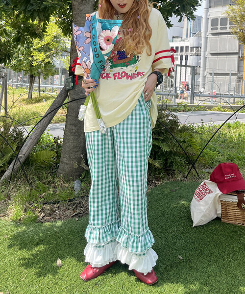 あみこ企画】ふりふりギンガムチェックパンツ（その他パンツ