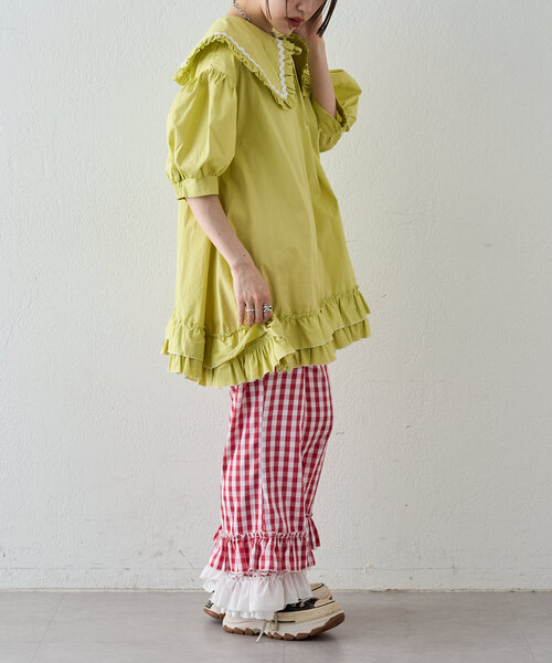 【♡様ご確認用】 w closet（ダブルクローゼット）の「【あみこ企画】ふりふりギンガム