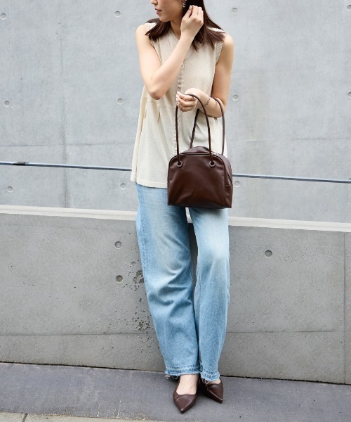 TRIANGLE PALETTE（トライアングルパレット）の「ペプラム ラメニット ベスト/ジレ（ベスト・レディース・ブラック/ライトブルー/グレイッシュベージュ・FREE）」の7枚目の写真