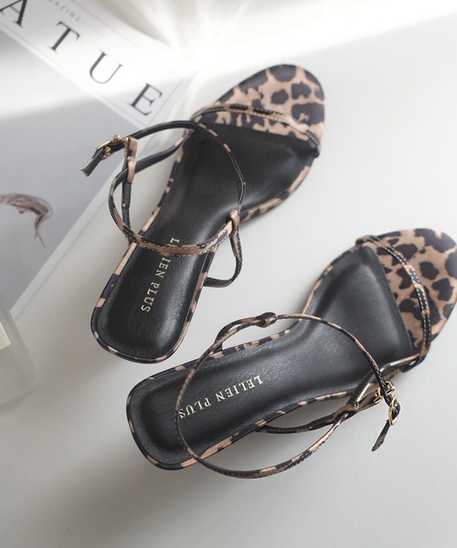 AmiAmi(アミアミ)の「アンクルストラップサンダル/華奢サンダル(サンダル・レディース・シャンパン/ホワイト/レッド/ブラック/シルバー/レオパード/キャメル・3L/L/LL/M/S)」の7枚目の写真