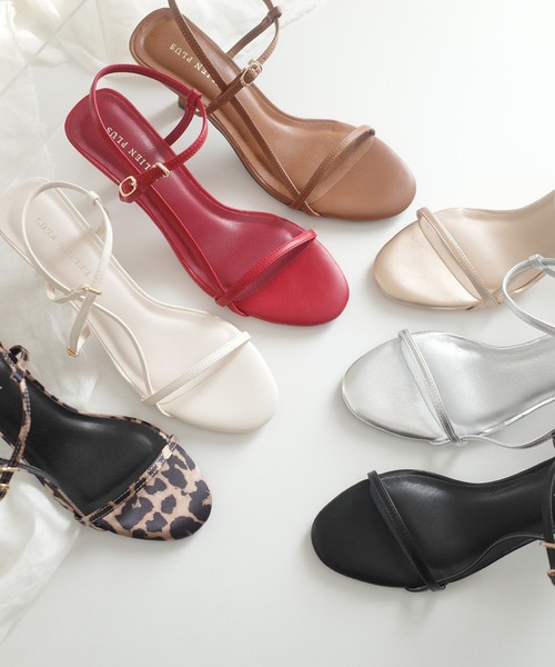 AmiAmi(アミアミ)の「アンクルストラップサンダル/華奢サンダル(サンダル・レディース・シャンパン/ホワイト/レッド/ブラック/シルバー/レオパード/キャメル・3L/L/LL/M/S)」の22枚目の写真