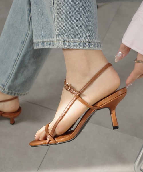 AmiAmi(アミアミ)の「アンクルストラップサンダル/華奢サンダル(サンダル・レディース・シャンパン/ホワイト/レッド/ブラック/シルバー/レオパード/キャメル・3L/L/LL/M/S)」の21枚目の写真