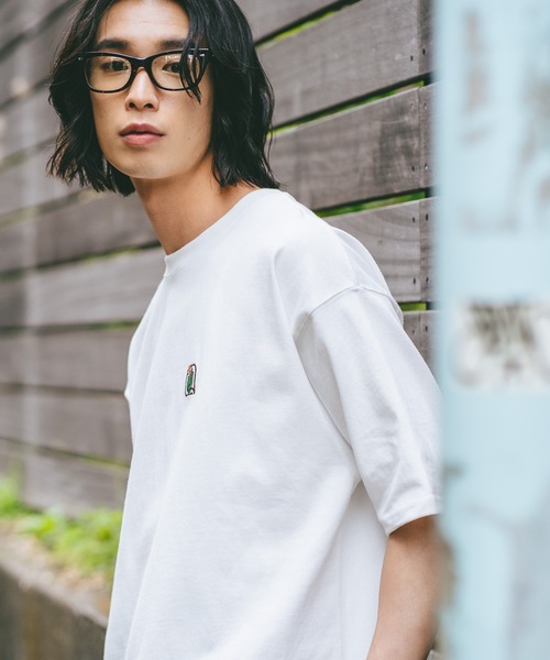 LB/S (エルビーエス)の「【DESERT SPORTSWEAR:デザートスポーツウェア】ワンポイント 刺繍 Tシャツ(Tシャツ/カットソー・メンズ・アイボリー/サックスブルー/スミクロ/ピンク/ブラウン/ブラック/ホワイト・MEDIUM/LARGE/X-LARGE)」の2枚目の写真