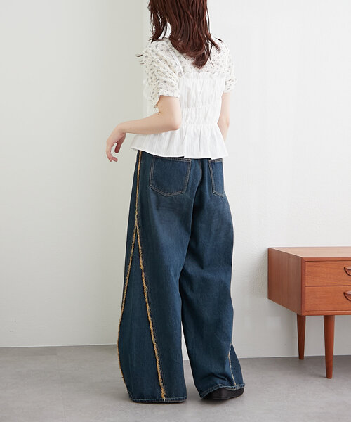 w closet（ダブルクローゼット）の「コットンギャザーキャミ（キャミソール・レディース・オフホワイト/ブラック/イエロー・FREE）」の12枚目の写真