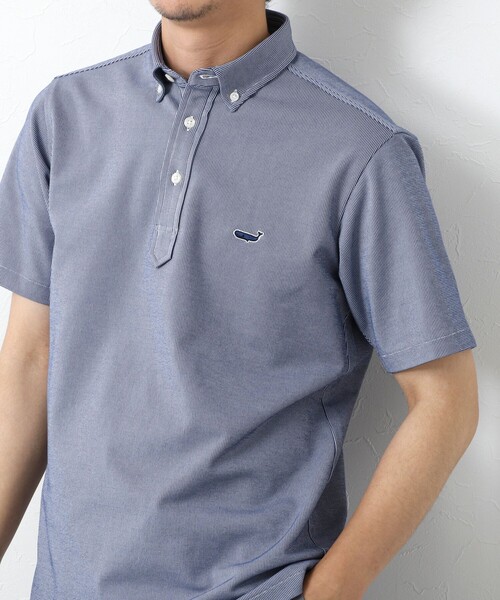 NOLLEY’S（ノーリーズ）の「《ビジカジ対応》【ALBINI】吸水速乾クジラBD Polo ビズポロ 25SS（ポロシャツ・メンズ・ホワイト/ネイビー/ブラック系その他/ブルー系その他・XL/L/M/S/XXL）」の4枚目の写真
