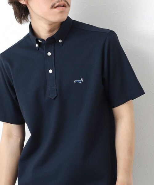 NOLLEY’S（ノーリーズ）の「《ビジカジ対応》【ALBINI】吸水速乾クジラBD Polo ビズポロ 25SS（ポロシャツ・メンズ・ホワイト/ネイビー/ブラック系その他/ブルー系その他・XL/L/M/S/XXL）」の3枚目の写真