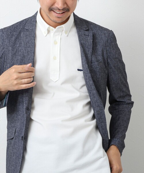 NOLLEY’S（ノーリーズ）の「《ビジカジ対応》【ALBINI】吸水速乾クジラBD Polo ビズポロ 25SS（ポロシャツ・メンズ・ホワイト/ネイビー/ブラック系その他/ブルー系その他・XL/L/M/S/XXL）」の12枚目の写真