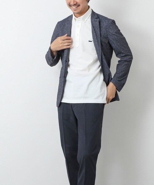 NOLLEY’S（ノーリーズ）の「《ビジカジ対応》【ALBINI】吸水速乾クジラBD Polo ビズポロ 25SS（ポロシャツ・メンズ・ホワイト/ネイビー/ブラック系その他/ブルー系その他・XL/L/M/S/XXL）」の14枚目の写真