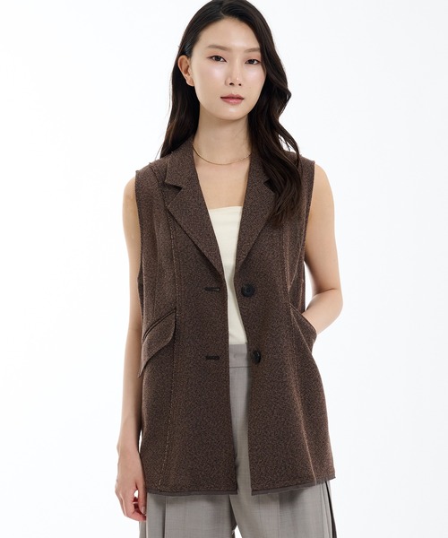 UAツイードジレ　ベスト セール】 ツイード調ニット ジレ （ベスト）｜S size ONWARD