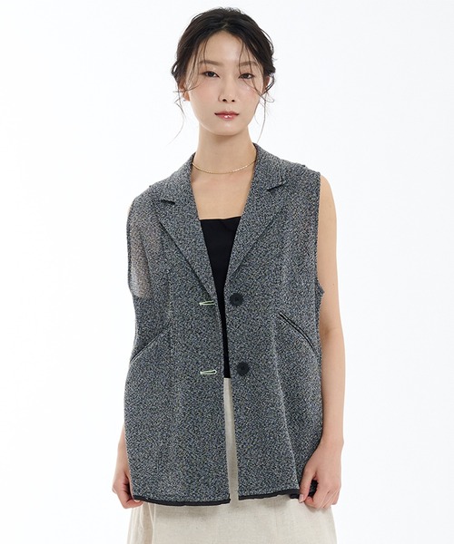 PUBLICTOKYO トップス　ベスト PUBLIC TOKYO × Wrangler】ROPELOGO JEAN VEST（ベスト