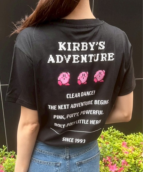 ALWAYS GOOD TIME（オルウェイズグッドタイム）の「【星のカービィ/KIRBY 】天竺 BOXシルエット ワンポイント刺繍/プリント 半袖Ｔシャツ（Tシャツ/カットソー・レディース・オフホワイト/ブラック/スモークピンク/パープル・L/M）」の3枚目の写真