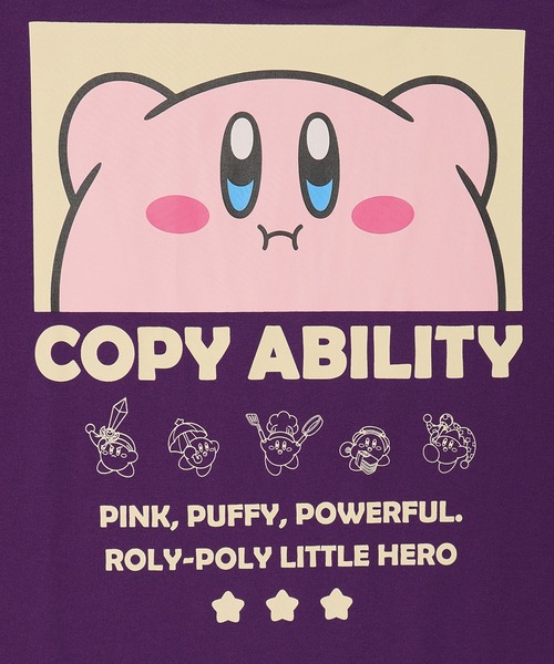 ALWAYS GOOD TIME（オルウェイズグッドタイム）の「【星のカービィ/KIRBY 】天竺 BOXシルエット ワンポイント刺繍/プリント 半袖Ｔシャツ（Tシャツ/カットソー・レディース・オフホワイト/ブラック/スモークピンク/パープル・L/M）」の20枚目の写真