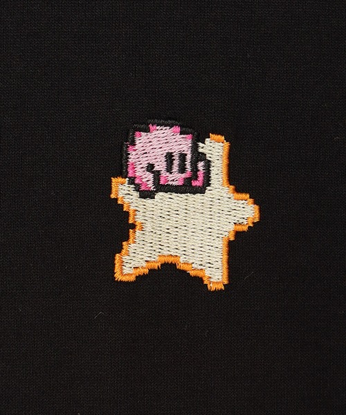 ALWAYS GOOD TIME（オルウェイズグッドタイム）の「【星のカービィ/KIRBY 】天竺 BOXシルエット ワンポイント刺繍/プリント 半袖Ｔシャツ（Tシャツ/カットソー・レディース・オフホワイト/ブラック/スモークピンク/パープル・L/M）」の15枚目の写真