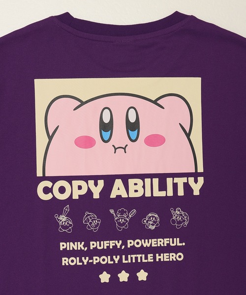 ALWAYS GOOD TIME（オルウェイズグッドタイム）の「【星のカービィ/KIRBY 】天竺 BOXシルエット ワンポイント刺繍/プリント 半袖Ｔシャツ（Tシャツ/カットソー・レディース・オフホワイト/ブラック/スモークピンク/パープル・L/M）」の19枚目の写真