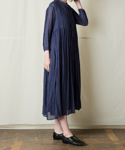 ワンピース KNK AKIRANAKA/アキラナカ】EX.Heike combi tex jersey dress BLK