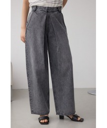 【サイズ,身長別画像あり】AZUL DENIM フロントタックワイドデニム