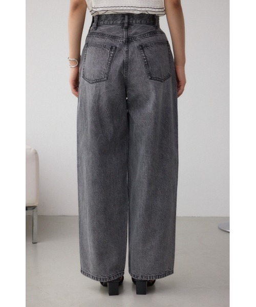 アンミヌ unminou フロントタックデニム　デニム　ストレート　ブルー CALLNE ジーンズ 「CALLNE」1Tuck Wide Straight Deinm / 1