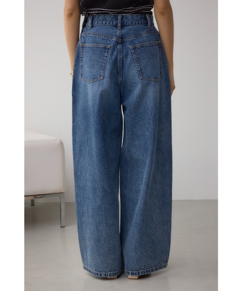 セール】AZUL DENIM フロントタックワイドデニム（デニムパンツ
