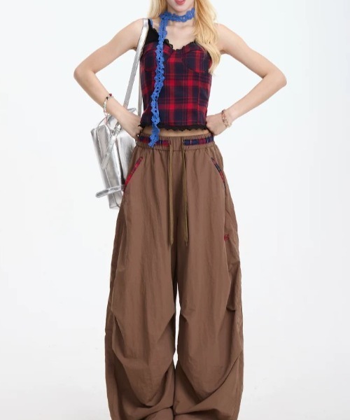 y2k❤️ 00s MA＊RS 当時物 チェック デカリボン レース キャミソール