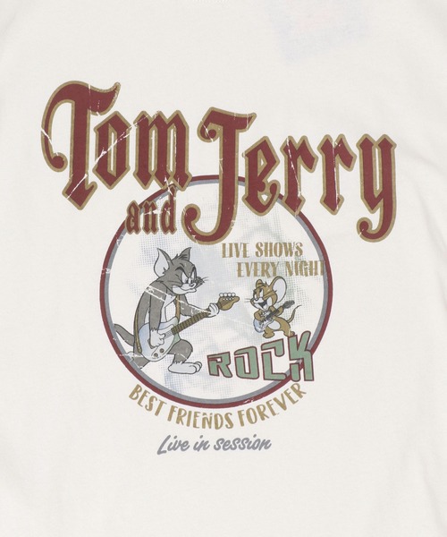 Tom＆Jerry（トムアンドジェリー）の「Tom＆Jerry/トムとジェリー オーバーサイズ ヴィンテージライク ロックプリント ノースリーブシャツ（タンクトップ・レディース・ブラック系その他/ホワイト系その他2/ブラック系その他2/ホワイト系その他・M/L/LL）」の7枚目の写真