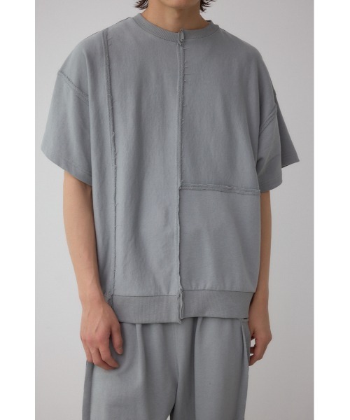 AZUL by moussy(アズールバイマウジー)の「インサイドアウトライントップス(Tシャツ/カットソー・メンズ・グレー/オフホワイト/ブラック・MEDIUM/LARGE)」の3枚目の写真