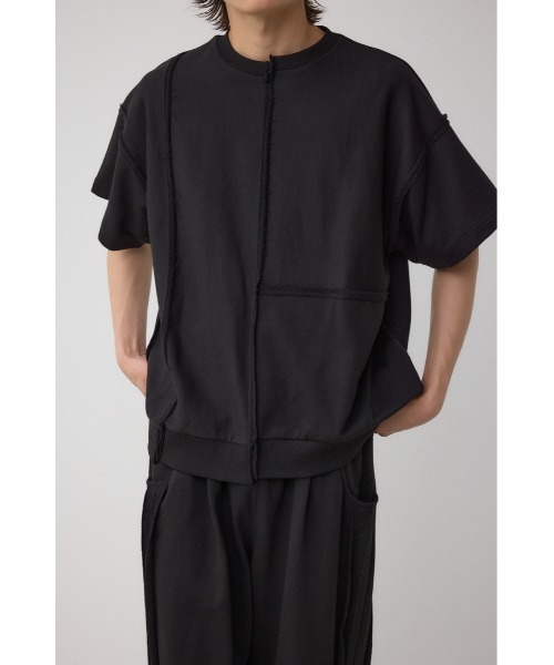 AZUL by moussy(アズールバイマウジー)の「インサイドアウトライントップス(Tシャツ/カットソー・メンズ・グレー/オフホワイト/ブラック・MEDIUM/LARGE)」の1枚目の写真