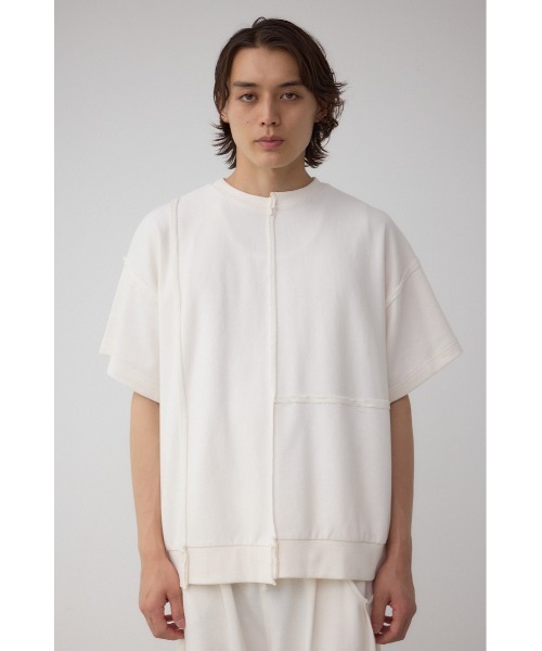 AZUL by moussy(アズールバイマウジー)の「インサイドアウトライントップス(Tシャツ/カットソー・メンズ・グレー/オフホワイト/ブラック・MEDIUM/LARGE)」の6枚目の写真