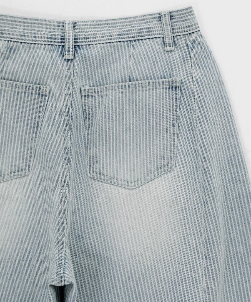 セール】[MADE]ジェスティストライプバルーンデニムパンツ